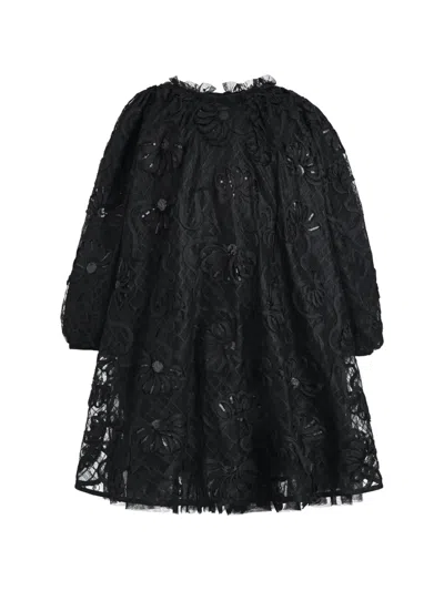 Sweet Cactus Kids' Sequin-embellished Lace Midi Dress In Blue