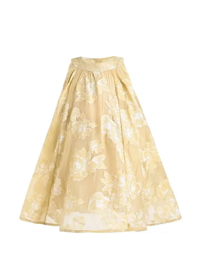 Sweet Cactus Kids' Sleeveless Dress In Yellow