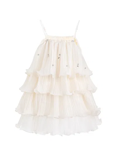 Sweet Cactus Kids' Sqaure-neck Dress In Pink