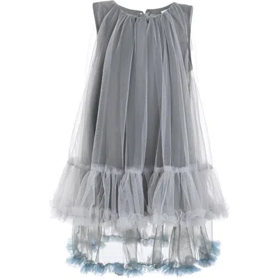 Sweet Cactus Kids'  Tulle Ruffle Dress In Gray