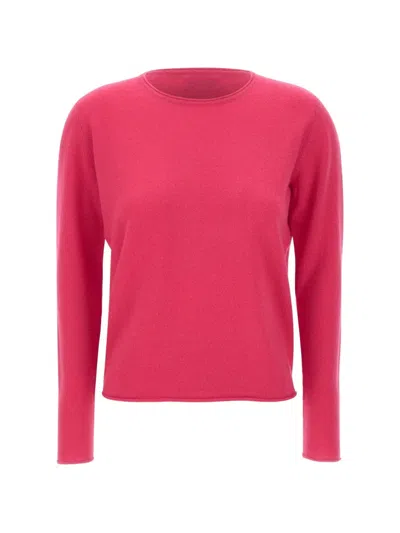 Sweet Cashmere Ayla Rolled-finish Sweater In Pink