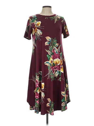Pre-owned Sweet Claire Casual Dress In Burgundy