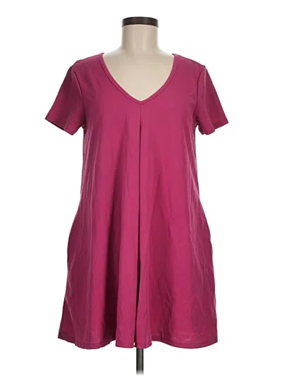 Pre-owned Sweet Claire Short Sleeve Top Burgundy V Neck Tops