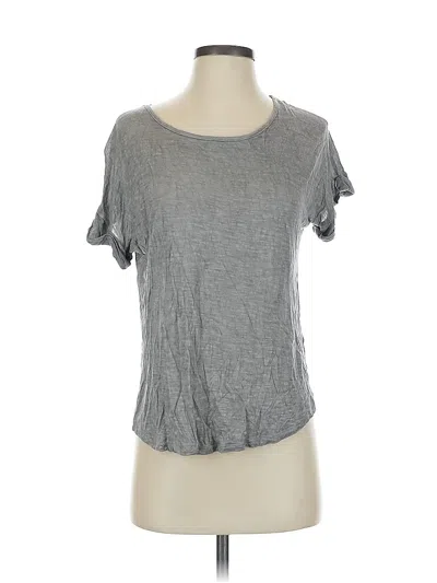 Pre-owned Sweet Claire Short Sleeve Top Gray Scoop Neck Tops
