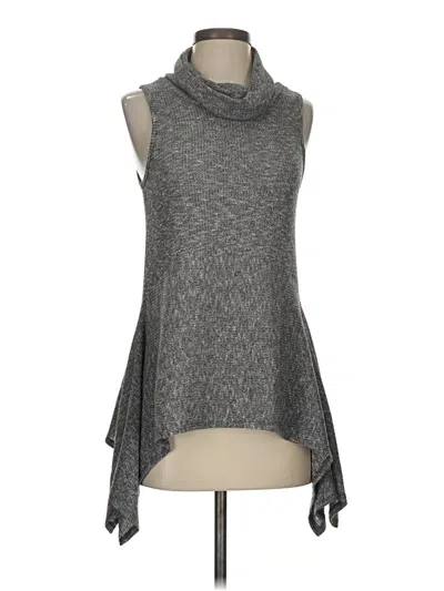 Pre-owned Sweet Claire Sleeveless Top Gray Cowl Neck Tops
