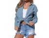 Sweet Generis Gauze Button Down Shirt In Dusty Blue In Multi