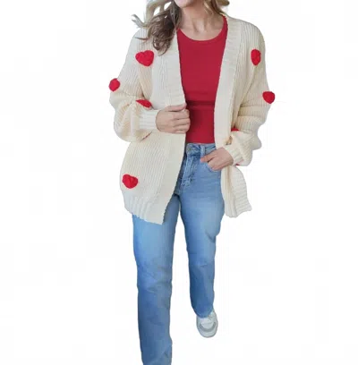 Sweet Generis Heart On My Sleeve Cardigan In Multi