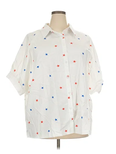 Sweet Generis Short Sleeve Button Down Shirt In White