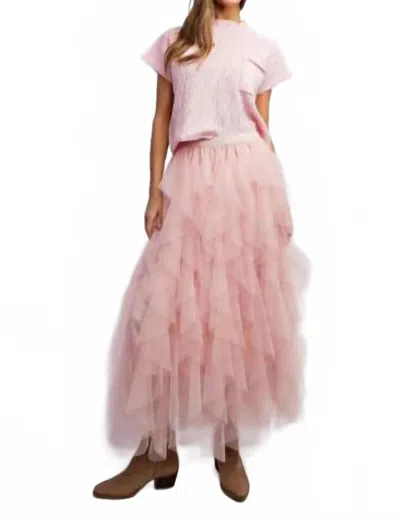 Sweet Generis Tulle Layered Skirt In Pink