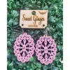 Sweet Ginger Women's Breast Cancer Awareness Earrings In Pink In Purple