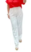Sweet Habit Bria Wide Leg Pants In White In White