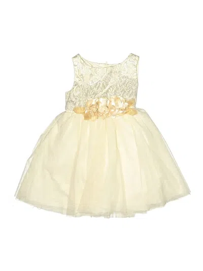 Pre-owned Sweet Heart Rose Kids' Dress In White
