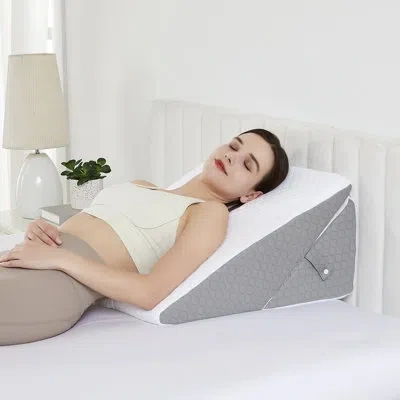 Sweet Home Collection 2-piece Support Wedge Pillow Set With High Density Foam By ® In White