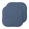 Sweet Home Collection Alexis Memory Foam No Slip Back 16" X 16" Chair Pad Cushion In Blue