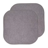Sweet Home Collection Alexis Memory Foam No Slip Back 16" X 16" Chair Pad Cushion In Gray
