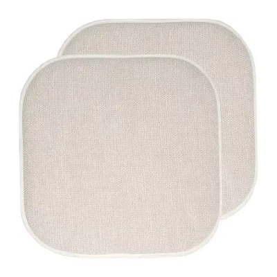Sweet Home Collection Alexis Memory Foam No Slip Back 16" X 16" Chair Pad Cushion In Sand