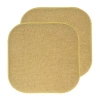 Sweet Home Collection Alexis Memory Foam No Slip Back 16" X 16" Chair Pad Cushion In Yellow