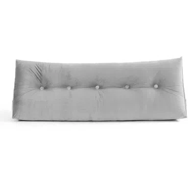 Sweet Home Collection Bed Wedge And Gap Filler Pillow For Headboard With Side Pockets By  In Gray