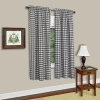 Sweet Home Collection Buffalo Check Plaid Gingham Rod Pocket Light-filtering Single Curtain Panel In Sand