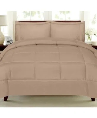 Sweet Home Collection Down Alternative 7 Piece Comforter Sets In Chocolate