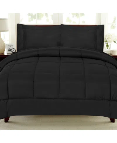 Sweet Home Collection Down Alternative 7-pc. Comforter Set,twin/twin Xl In Black