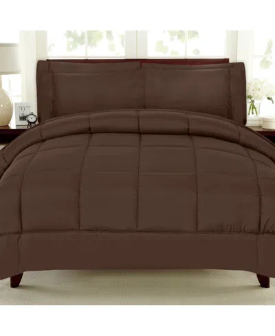Sweet Home Collection Down Alternative 7-pc. Comforter Set,twin/twin Xl In Brown