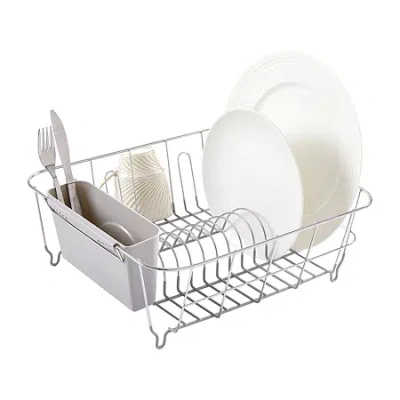 Sweet Home Collection Drainer 2-pc. Utensil Holder In Silver