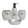 Sweet Home Collection Glamour 4-pc. Bath Accessory Set In Silver