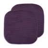 Sweet Home Collection Honeycomb Memory Foam No Slip Back 16" X 16" Chair Pad Cushion In Purple