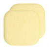 Sweet Home Collection Honeycomb Memory Foam No Slip Back 16" X 16" Chair Pad Cushion In Yellow