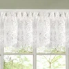 Sweet Home Collection Hopewell Old World Style Floral Lace 2-pc. Rod Pocket Window Tier In White