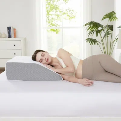 Sweet Home Collection Leg Elevated Support Wedge Pillow With High Density Foam By ® In White