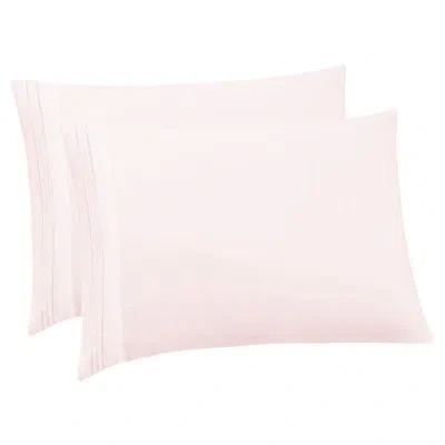 Sweet Home Collection Luxury Embroidered Ultra Soft Microfiber Pillowcases (2-pack) By ® In Light Pink