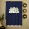 Sweet Home Collection Opaque Ribcord 2-pc. Rod Pocket Window Tier In Blue