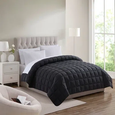 Sweet Home Collection Oversized All-season Reversible Double Stitched Comforter By  In Black