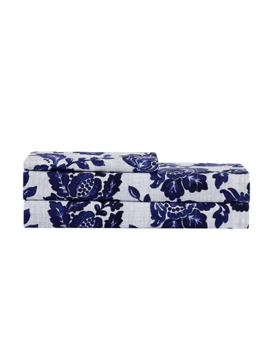 Sweet Home Collection Printed Double Brushed 1500-thread Count Soft Microfiber 3-pc. Sheet Set, Twin In Blue