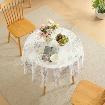 Sweet Home Collection Printed Waterproof Fabric Tablecloths, Easy Care Dining Table Covers By ® In Floral,wynona