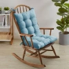 Sweet Home Collection Rocking Chair Cushion 2 Piece Tufted Non Slip Set Of Upper And Lower Cushions In Blue