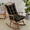 Sweet Home Collection Rocking Chair Cushion 2 Piece Tufted Non Slip Set Of Upper And Lower Cushions In Brown