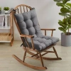Sweet Home Collection Rocking Chair Cushion 2 Piece Tufted Non Slip Set Of Upper And Lower Cushions In Gray