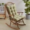 Sweet Home Collection Rocking Chair Cushion 2 Piece Tufted Non Slip Set Of Upper And Lower Cushions In Green