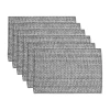 Sweet Home Collection Two Tone 100% Cotton Woven 6-pc. Placemat In Gray