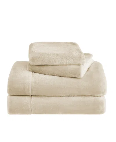 Sweet Home Collection Ultra Soft Microplush Solid Fleece 4-pc. Sheet Set, King In Brown