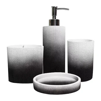 Sweet Home Collection Urbana 4-pc. Bath Accessory Set In Black