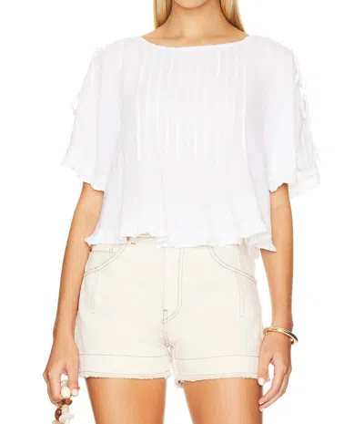 Sweet Lovely By Jen Addie Pleated Blouse In Off White