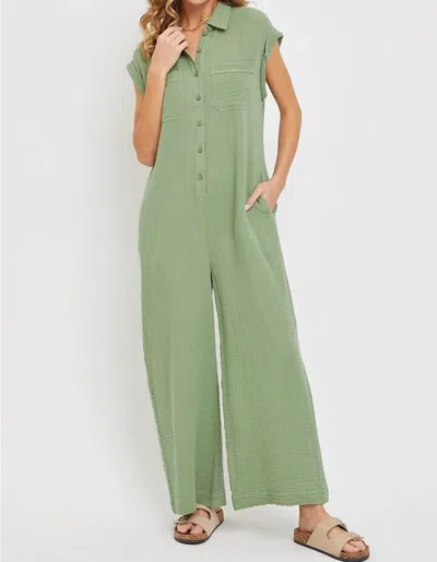 Sweet Lovely By Jen Alisson Jumpsuit In Green