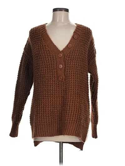 Pre-owned Sweet Lovely By Jen Cardigan Sweater In Brown