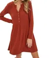 Sweet Lovely By Jen Everyday Dress In Rust In Multi
