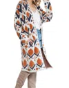 Sweet Lovely By Jen Plus Size Aztec Sweater Cardigan In Multicolor In Multi