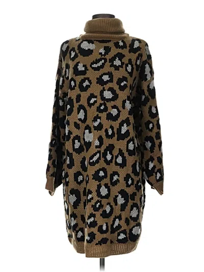 Pre-owned Sweet Lovely By Jen Pullover Sweater In Brown